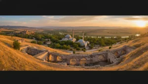 In the center of Bilecik, I want to visit Şeyh Edebali Türbesi, the Bedesten–Saat Kulesi line, and the Bilecik Arkeoloji Müzesi in one day, with places that are within walking distance of each other; how can I plan a route and a meal break without renting a car?