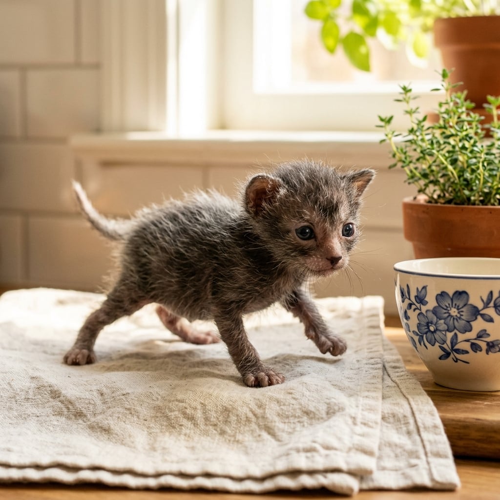 cat Lykoi Cat baby — Nature Babies
