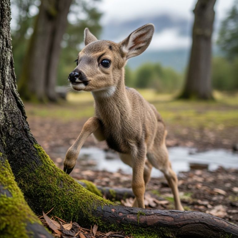 Baby Huemul Fawn: A Tiny Patagonian Deer