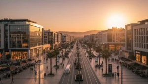 I want to do souvenir and textile shopping in Denizli (like towels/socks); what route should I follow among Sümerpark, Forum Çamlık, and Teras Park to find better variety and catch discount times?