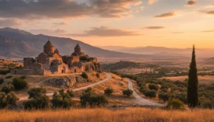 I want to see historical places in Denizli, such as churches and monasteries. What should I see and how should I tour at the Aziz Yahya (St. John) Basilica in Pamukkale and at Laodikeia—where should I stay, and is getting around easy?