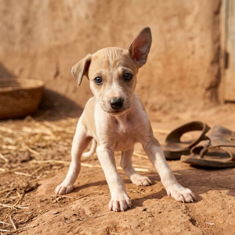 Newborn Azawakh Puppy: Delicate, Bright, and Long-Limbed