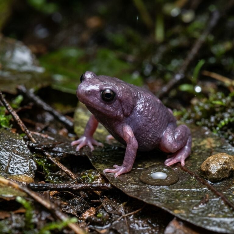 Purple Frog Froglets: Tiny Burrow-First Survivors