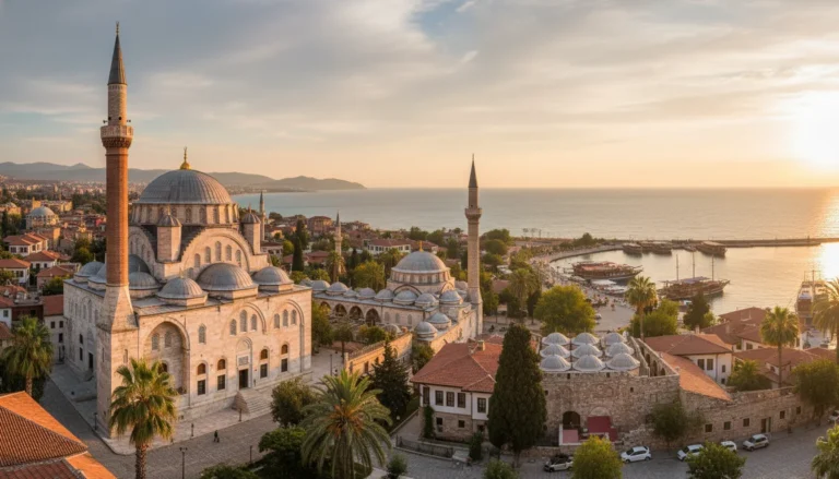 When touring the mosques in Kaleiçi as a tourist, what should I pay attention to when entering? Could you suggest a practical route, including tips for wudu (ablution) and for a family with children?