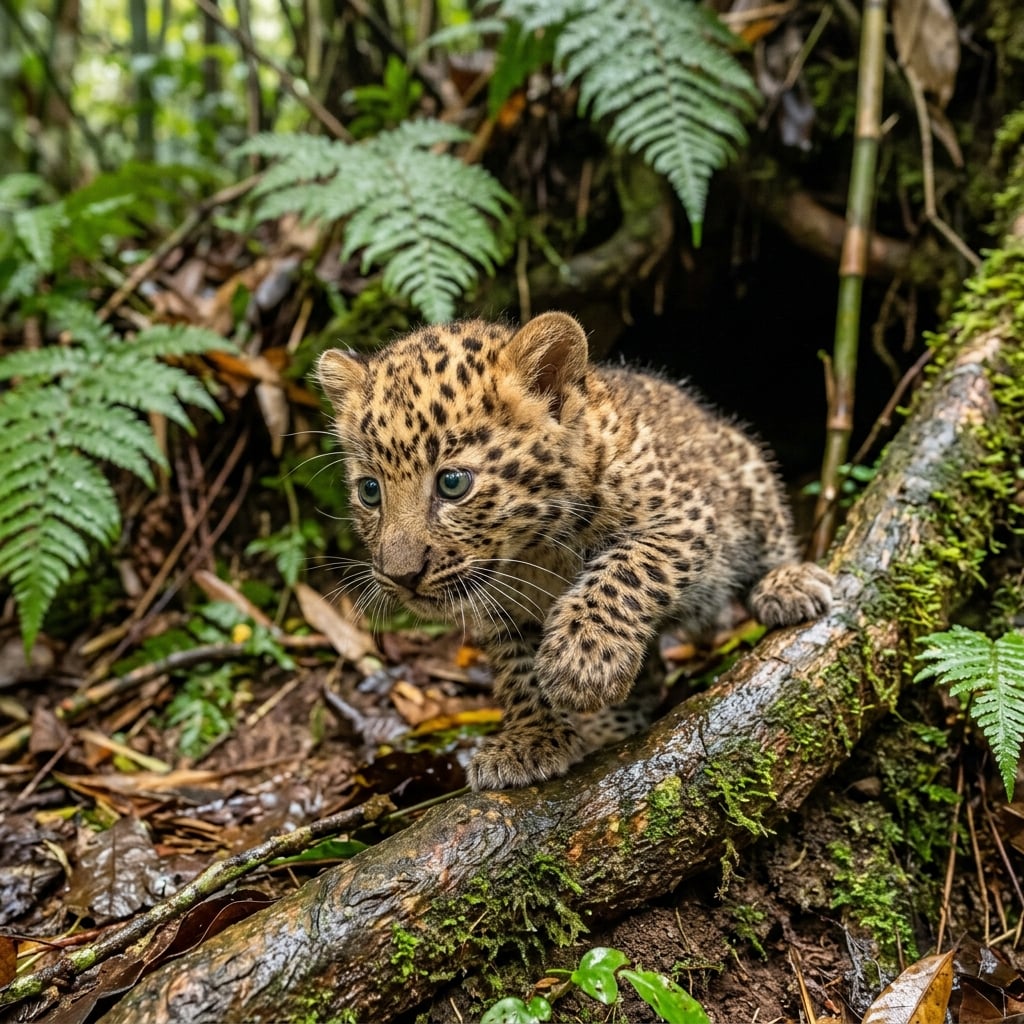 Leopard Indochinese Leopard baby — Nature Babies