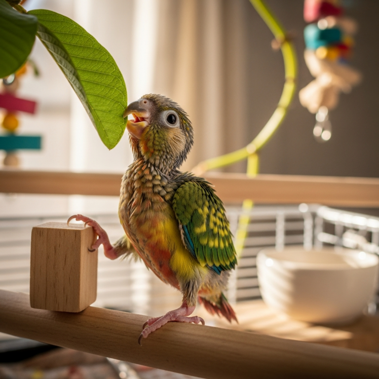 Baby Echo Parakeet: A Fluffy First Flight