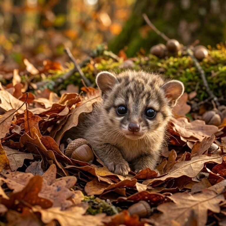Baby Cacomistle: A Tiny, Wide-Eyed Forest Climber