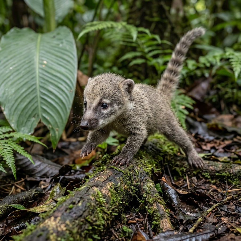 Raccoon South American Coati baby — Nature Babies