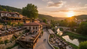 After touring Şeyh Edebali’s Tomb, how should I plan dinner in Bilecik with my child? Are the restaurants around the bazaar suitable for families with children, and do I need a reservation?