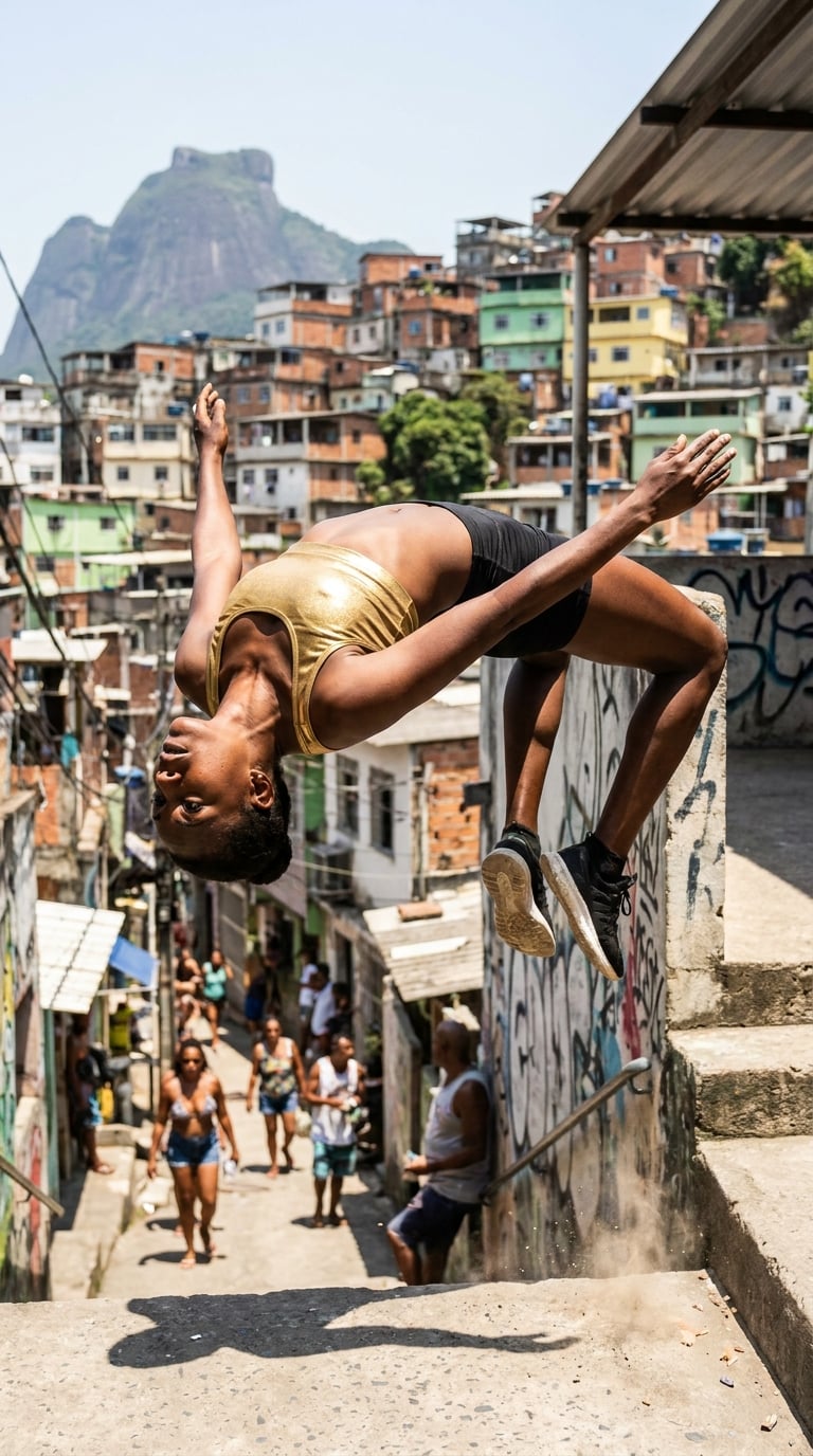 Parkour & Freerunning at Rocinha Favela, Rio de Janeiro
