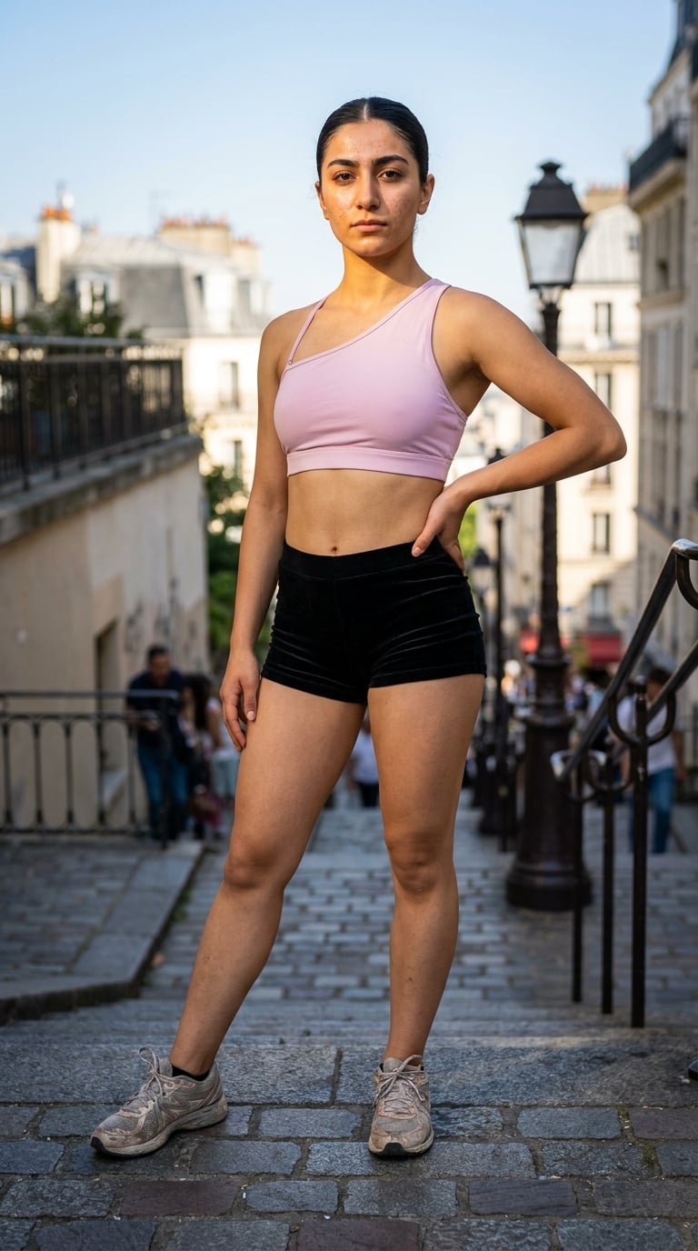 Montmartre Merdivenleri'nde Parkour ve Freerunning, Paris