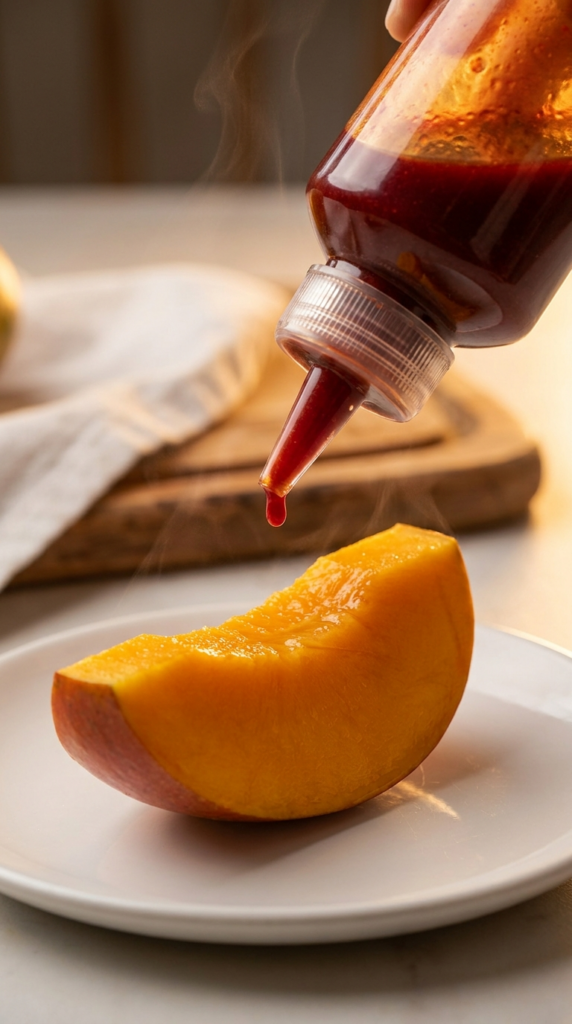 Mango Üzerine Meksika Chamoy Döküntüsü