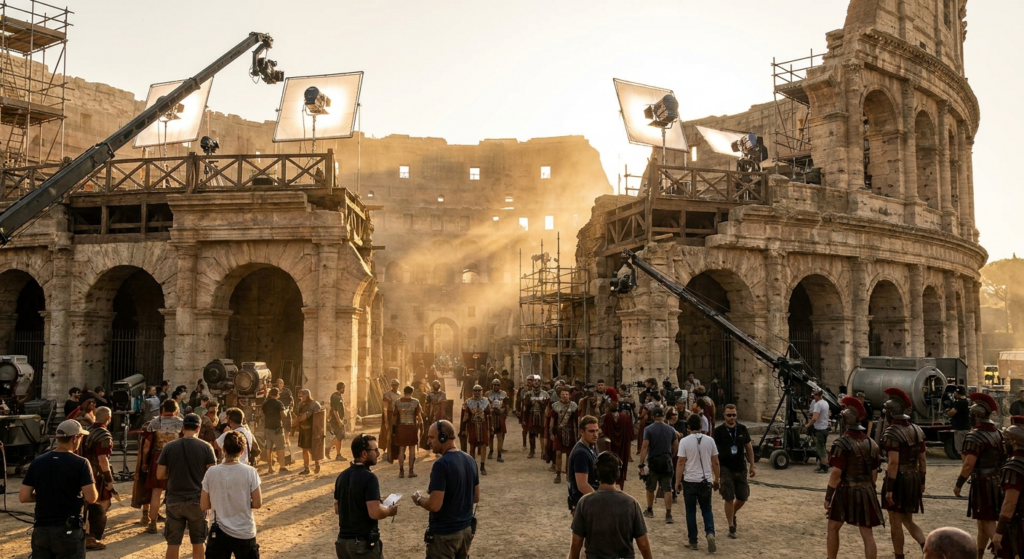 Sahte Roma: Colosseum’un Set Işıkları ile Ouarzazate’in Kum Fırtınası