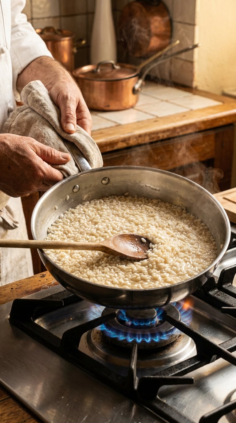 İtalyan Risotto Dalgalı Karıştırma