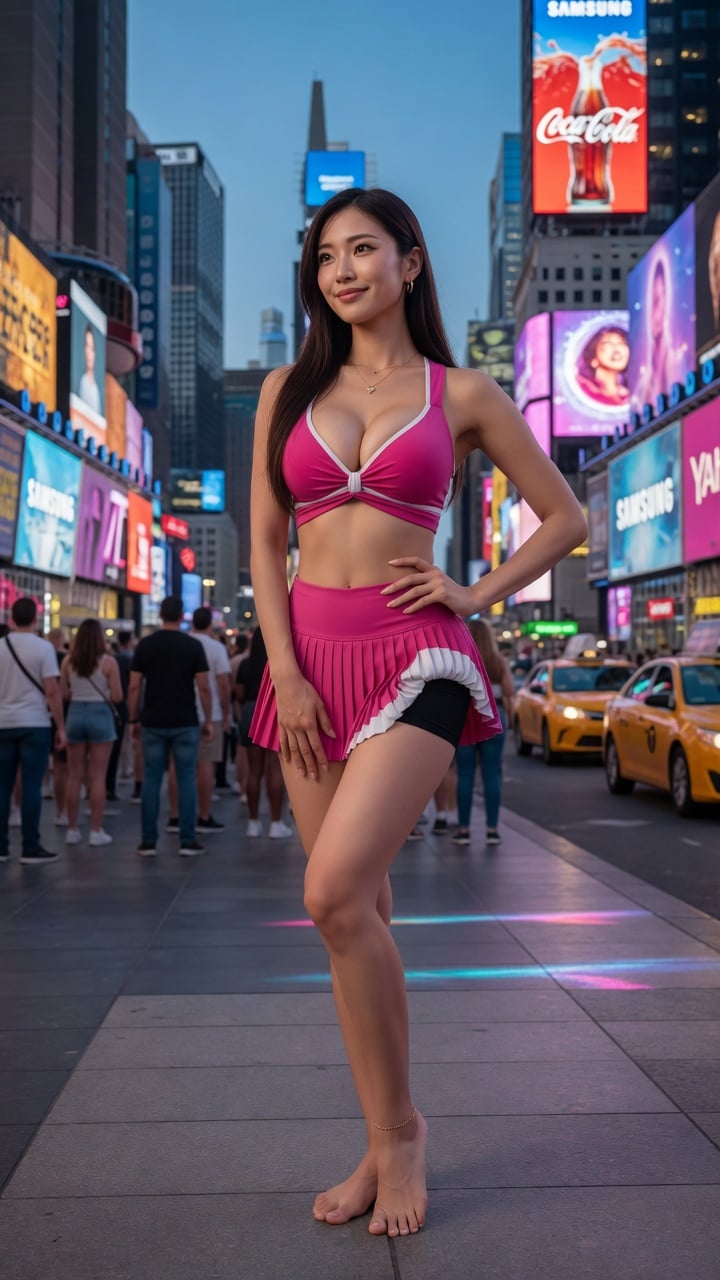 Times Square, New York City'de Neşeli Dans