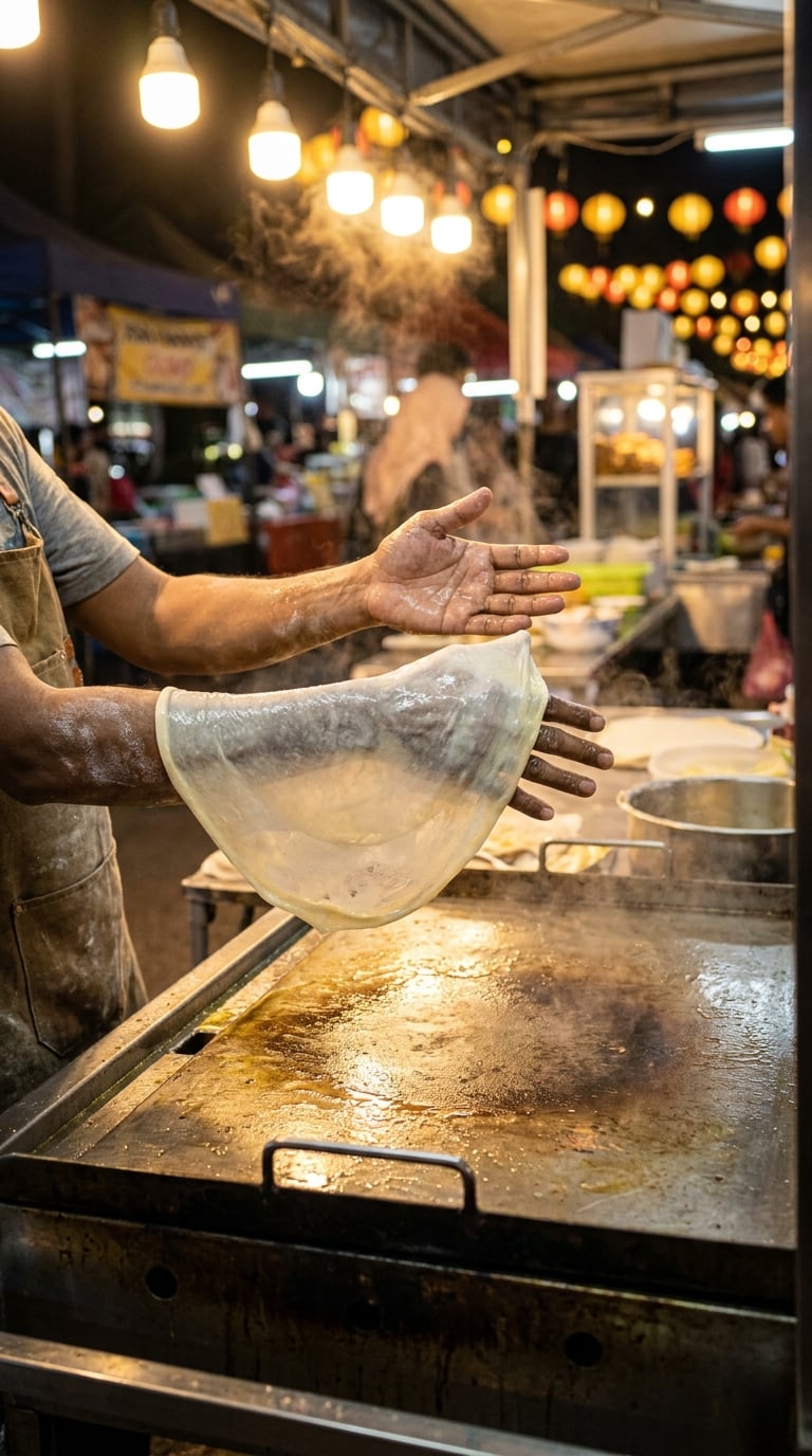 Malezya Roti Canai Çevirme